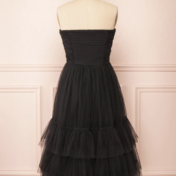 1861 black midi tulle strapless dress WITH TAGS (read description)*** - Picture 3 of 14